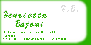 henrietta bajomi business card